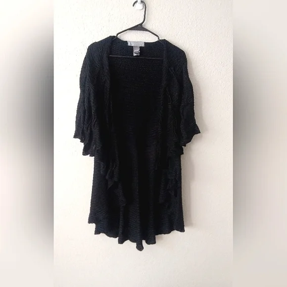 Pepa Pombo Capelet One Size Duster Luxury Knit Sleeveless One Size Pintuck Witch Cardigans